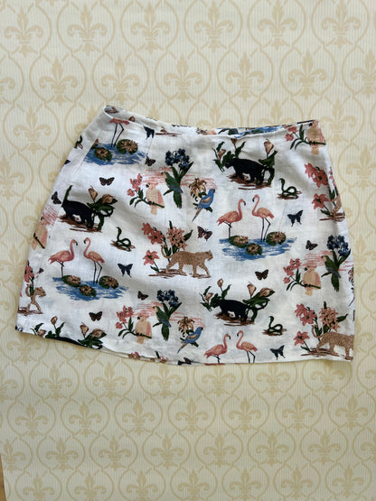 "Reformation" linen two-piece set, janeiro print - Size XS