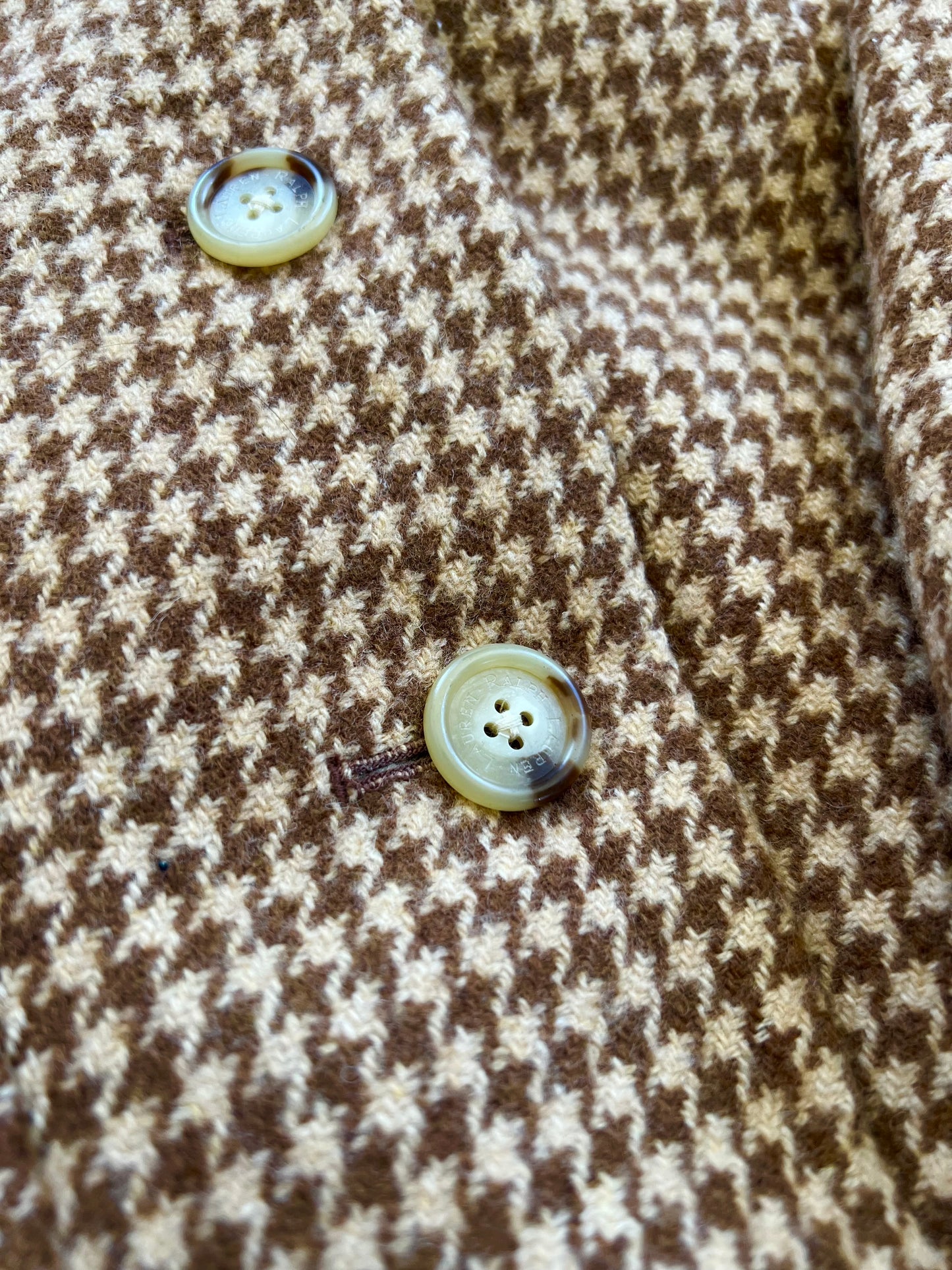 "Ralph Lauren" tweed brown blazer - Size 14W