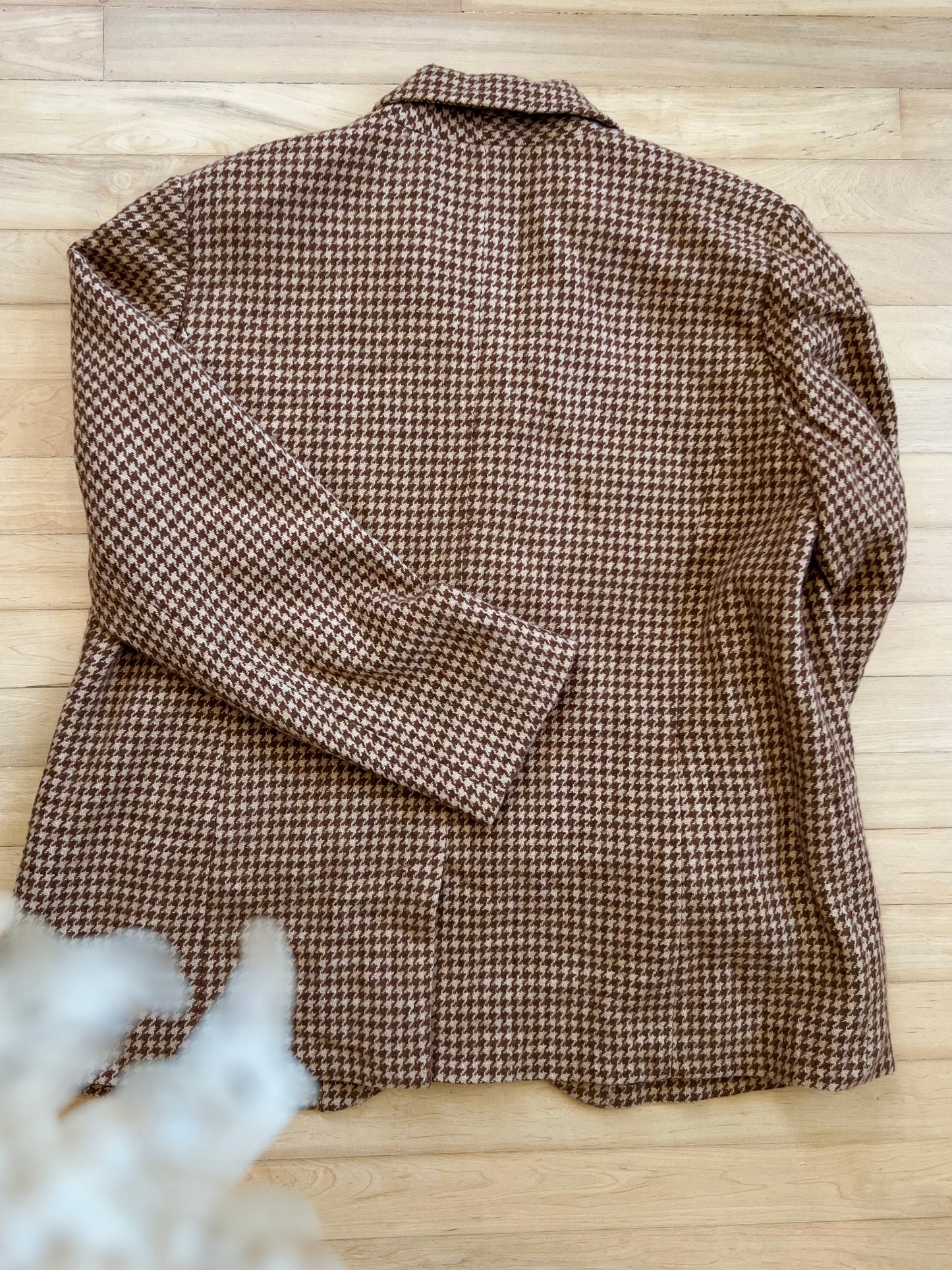 "Ralph Lauren" tweed brown blazer - Size 14W