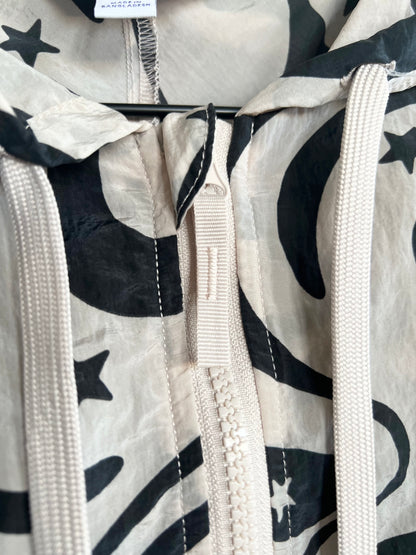 "Joylab" Packable Tan and Black Star Windbreaker Running Jacket / Size S