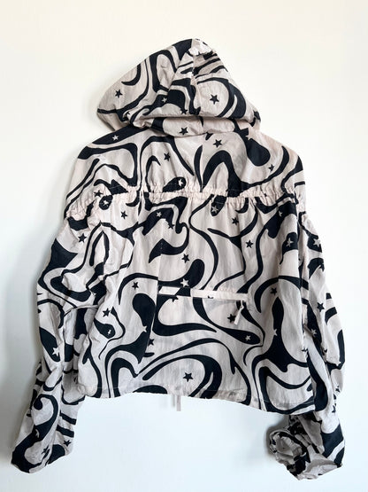 "Joylab" Packable Tan and Black Star Windbreaker Running Jacket / Size S
