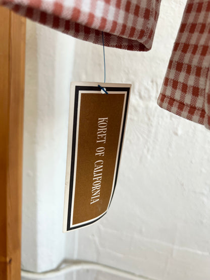 "Koret of California" brown & white checked VINTAGE jacket / See measurements