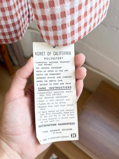 "Koret of California" brown & white checked VINTAGE jacket / See measurements