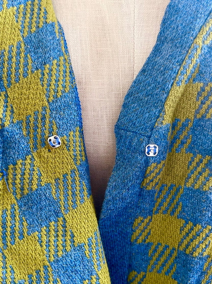 "Koret of California" vintage blue & green checked jacket / See measurements