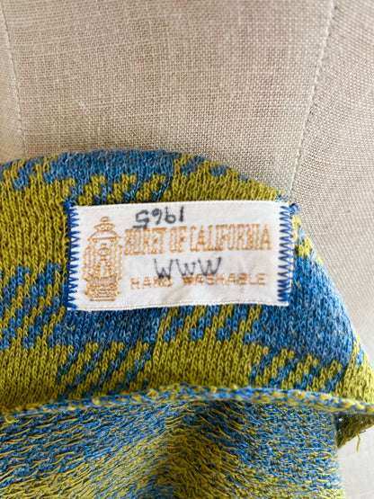 "Koret of California" vintage blue & green checked jacket / See measurements