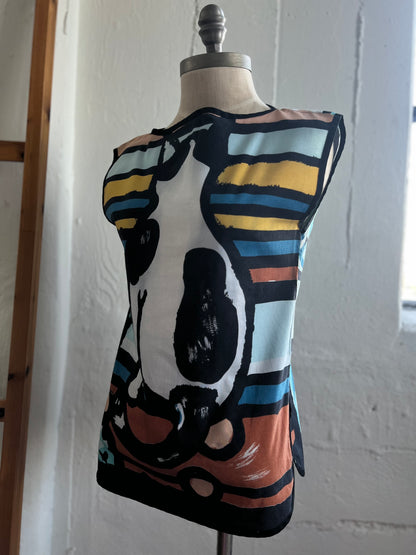 "Michaele Vollbrach" - art to wear- cat bluse / See measurements