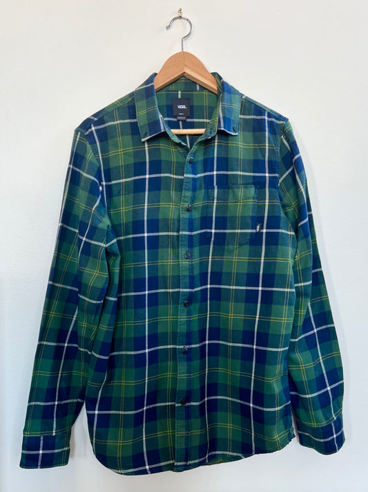 "Vans" blue & green shirt - Size S