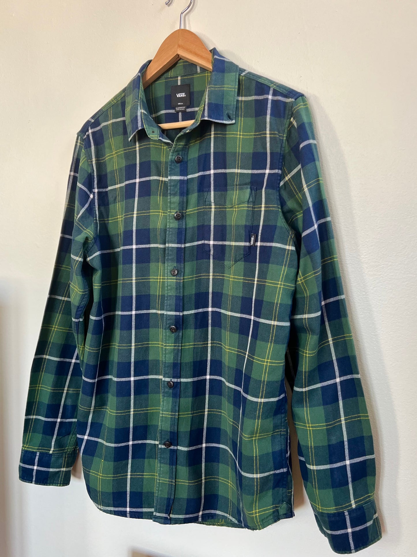 "Vans" blue & green shirt - Size S