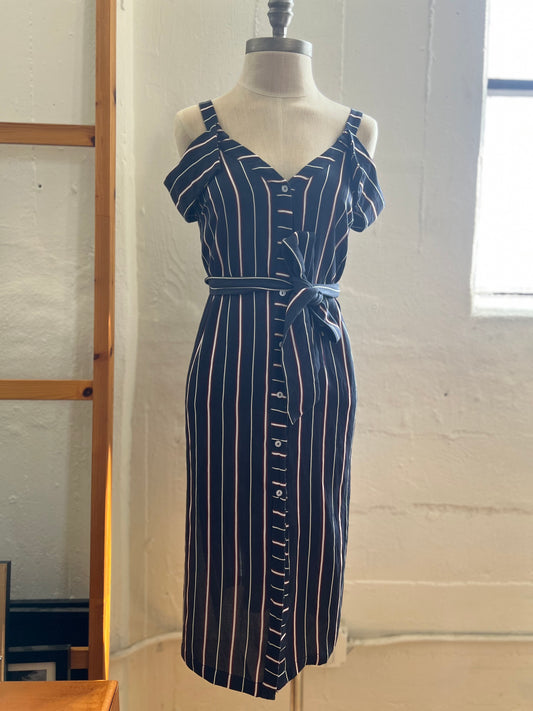 "Lush" dress with stripes - Size XS