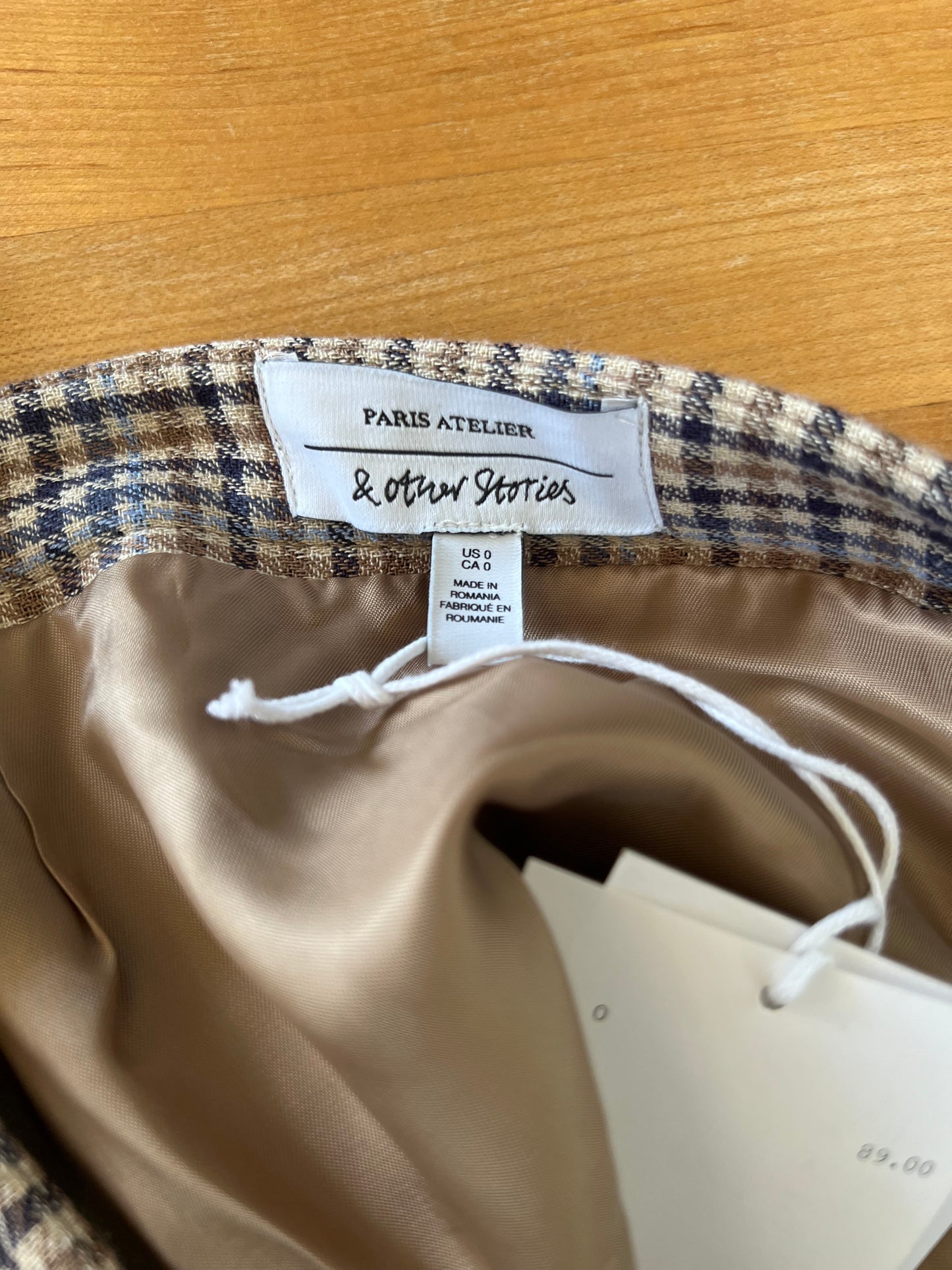 "Paris Atelier & other stories"plaid shirt - Size 0