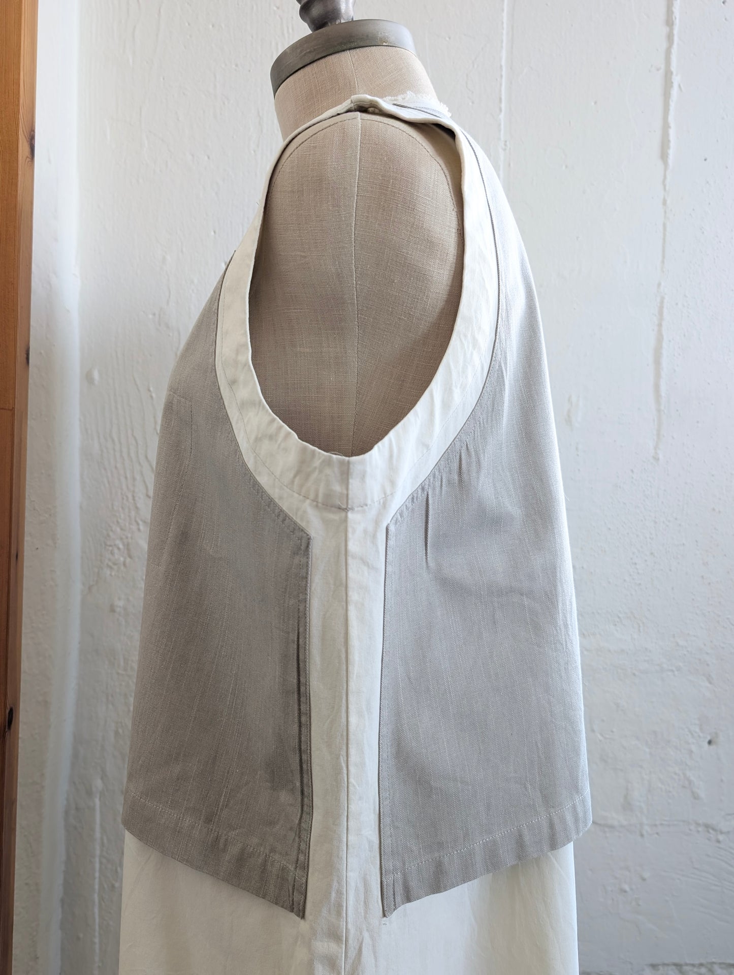 "INTENTIONALLY" colorblocked -free size- dress / See measurements
