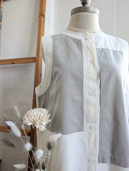 "INTENTIONALLY" colorblocked -free size- dress / See measurements