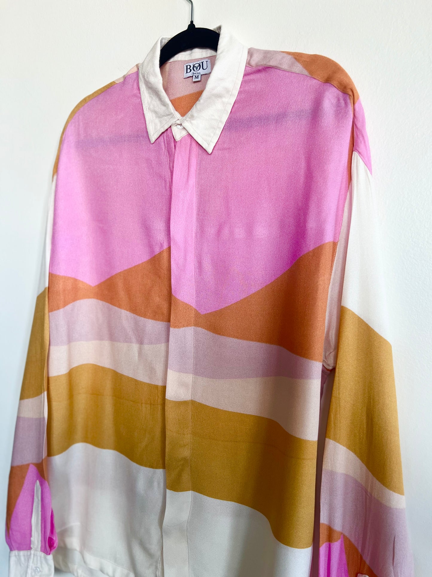 "Boho Ibiza" abstract print oversize shirt - Size M