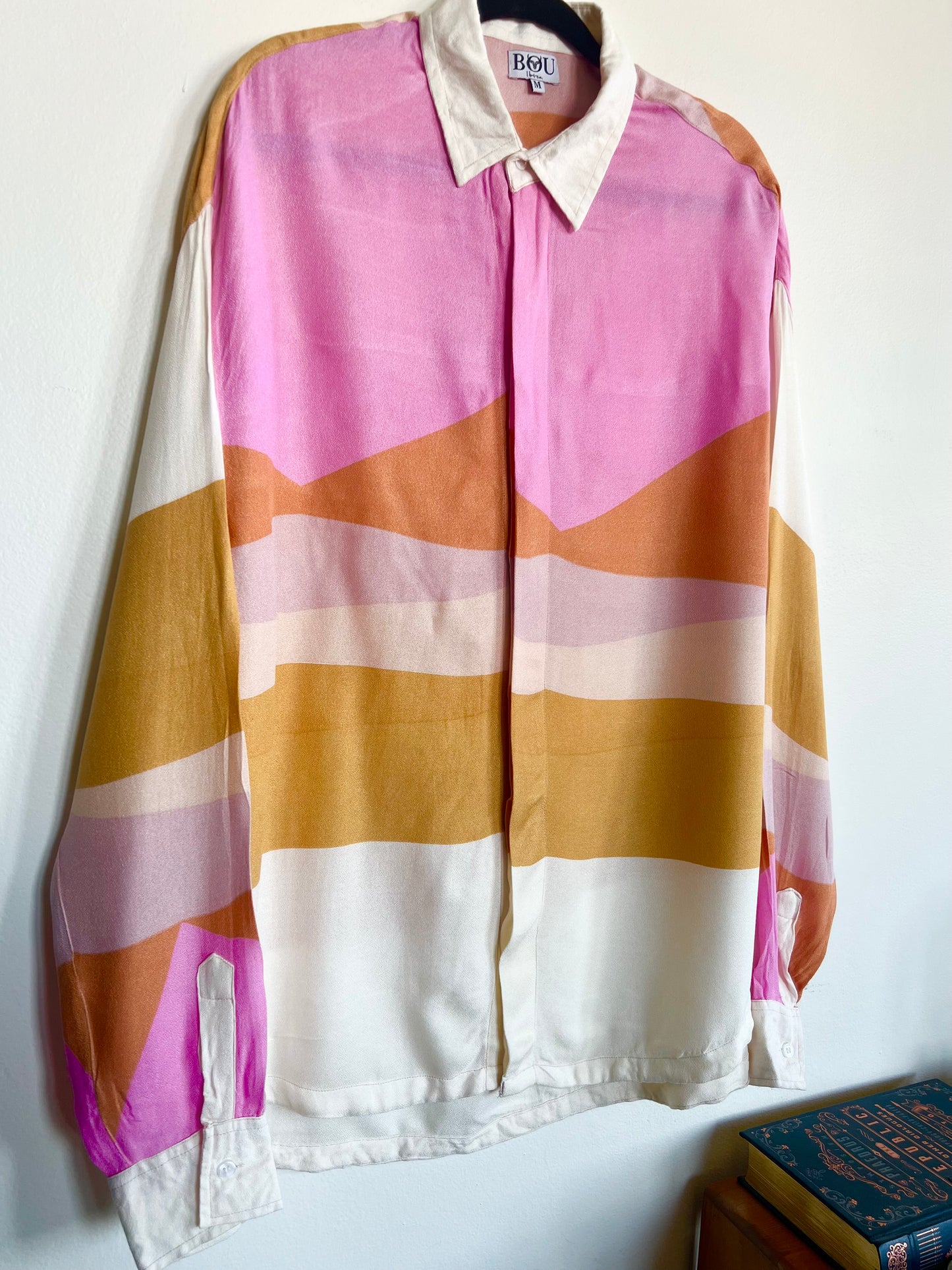 "Boho Ibiza" abstract print oversize shirt - Size M