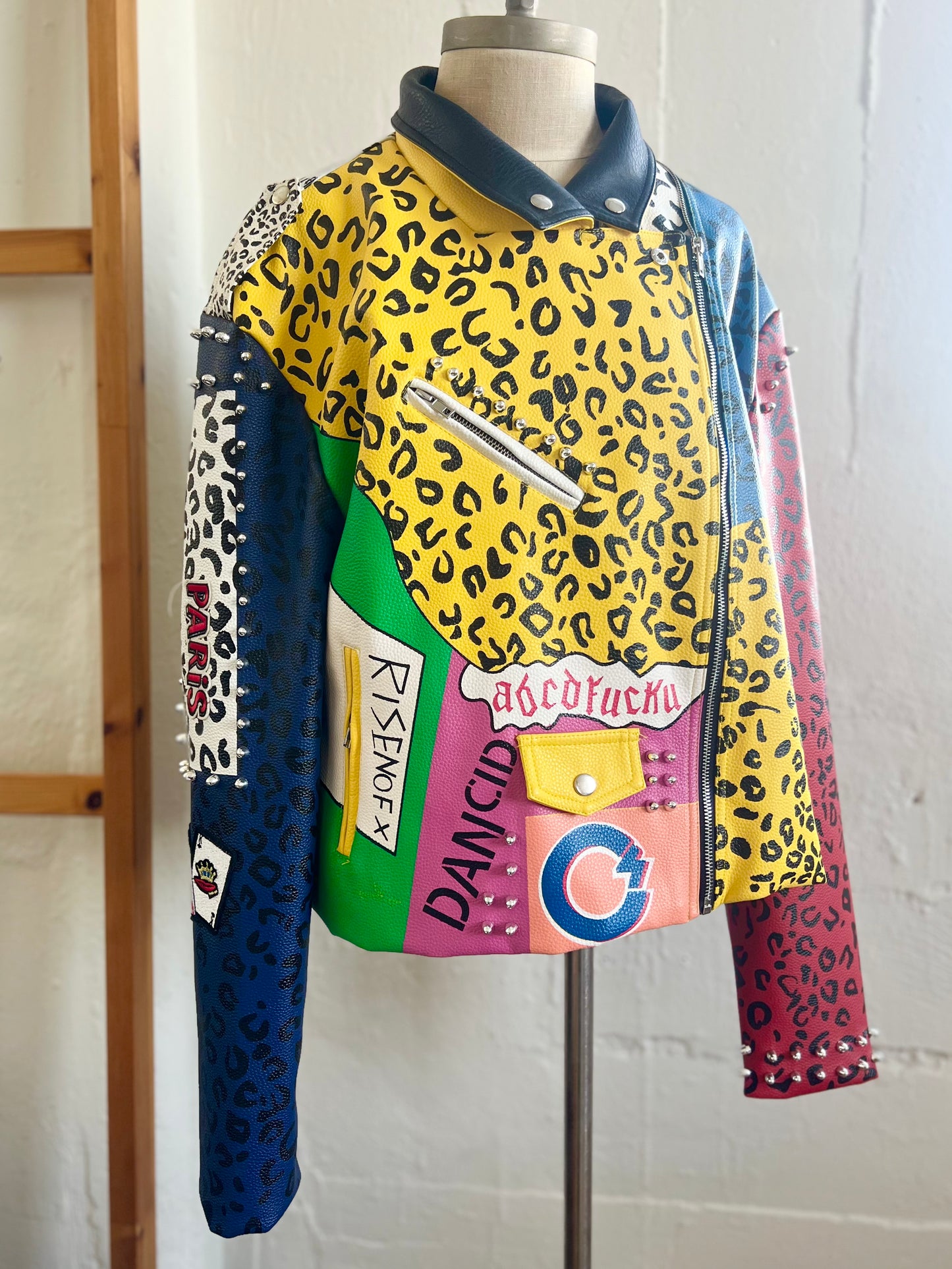 VINTAGE "Azalea Wang" Biker Jacket / Rock star jacket - Size: 3X