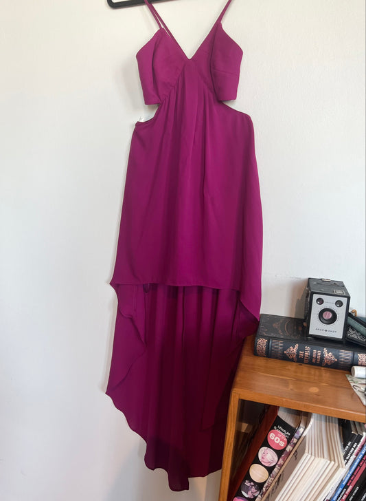 "Express" Magenta fucsia asymmetrical party dress / Size O