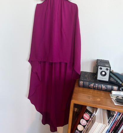 "Express" Magenta fucsia asymmetrical party dress / Size O