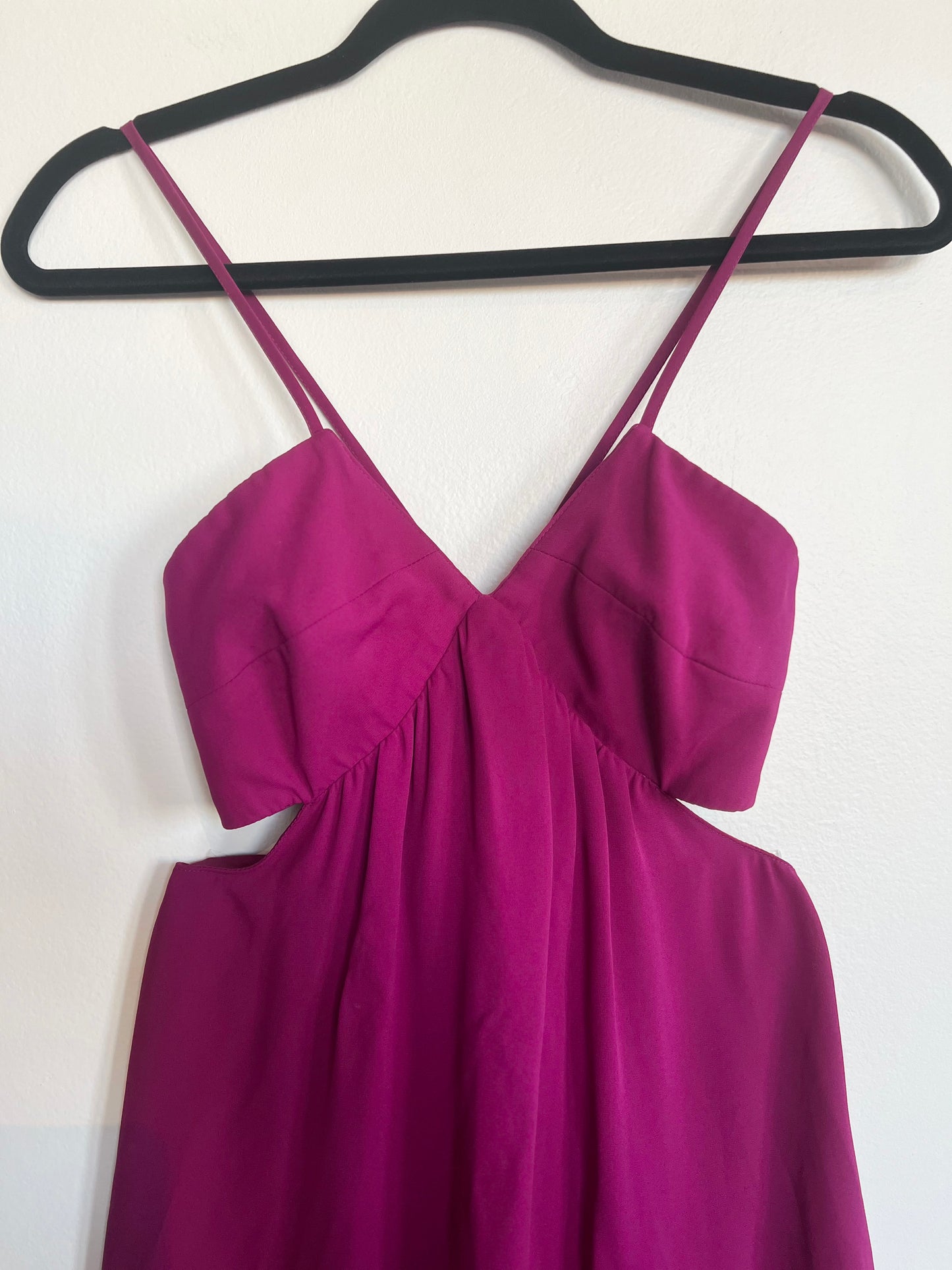"Express" Magenta fucsia asymmetrical party dress / Size O