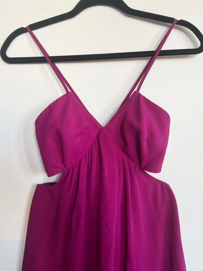 "Express" Magenta fucsia asymmetrical party dress / Size O