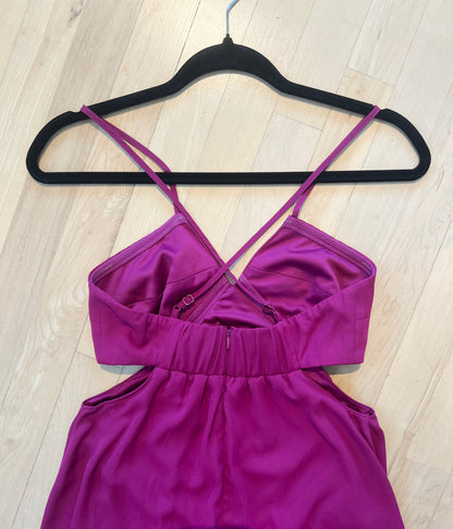 "Express" Magenta fucsia asymmetrical party dress / Size O