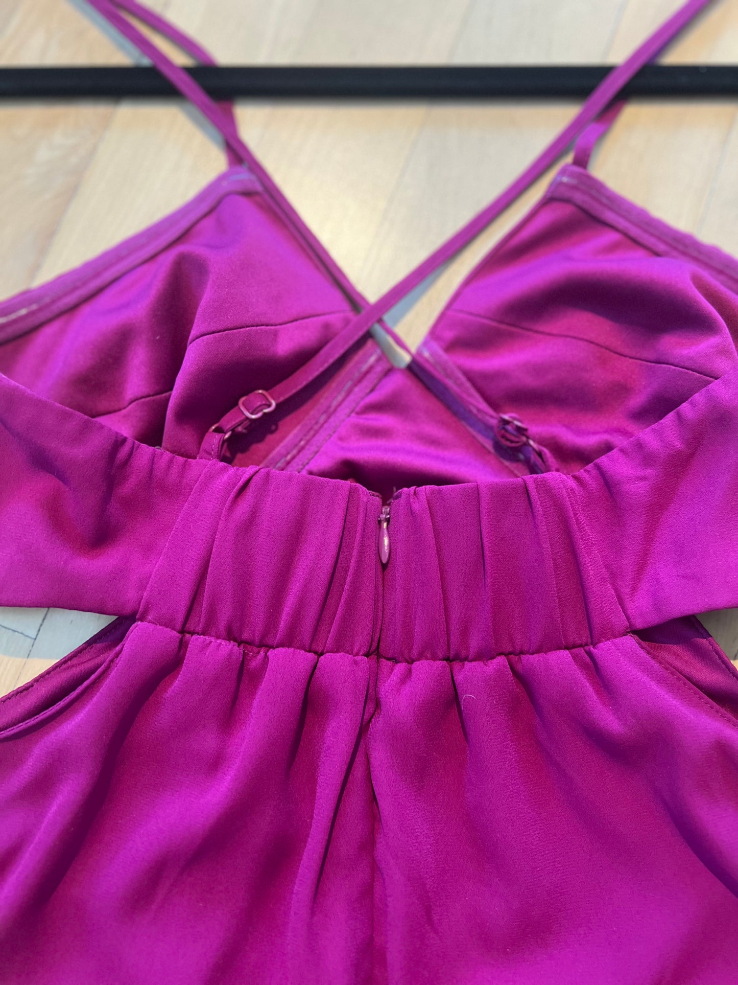 "Express" Magenta fucsia asymmetrical party dress / Size O