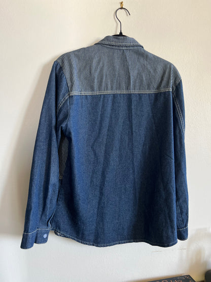 Jean long sleeves shirt with stripes - Size L