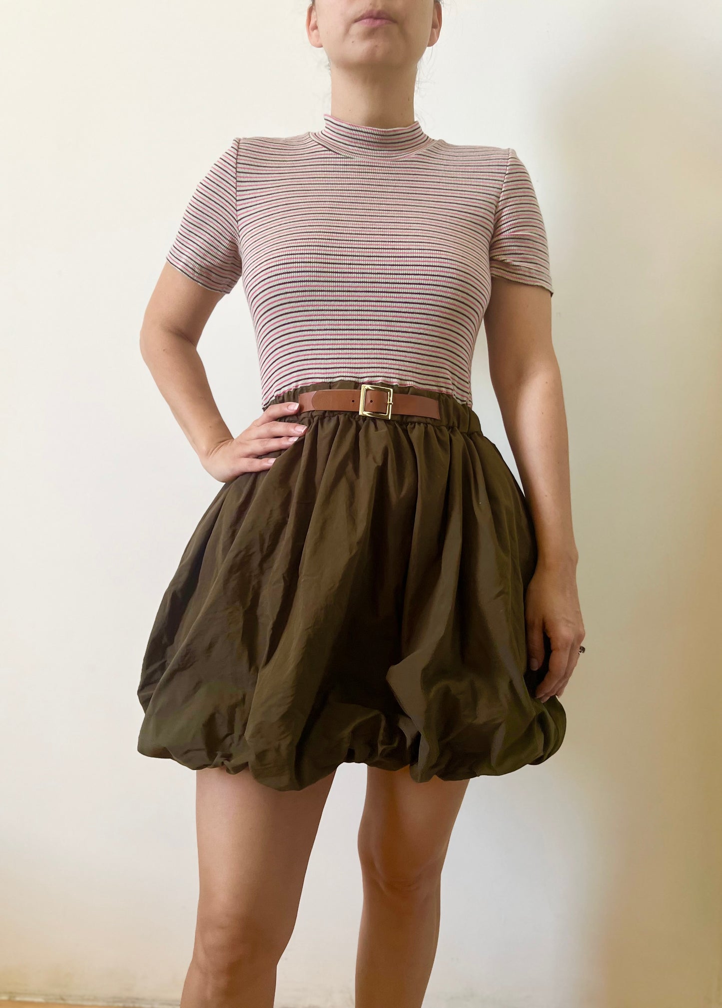 "Maeve" belted Bubble Mini Dress / Size S