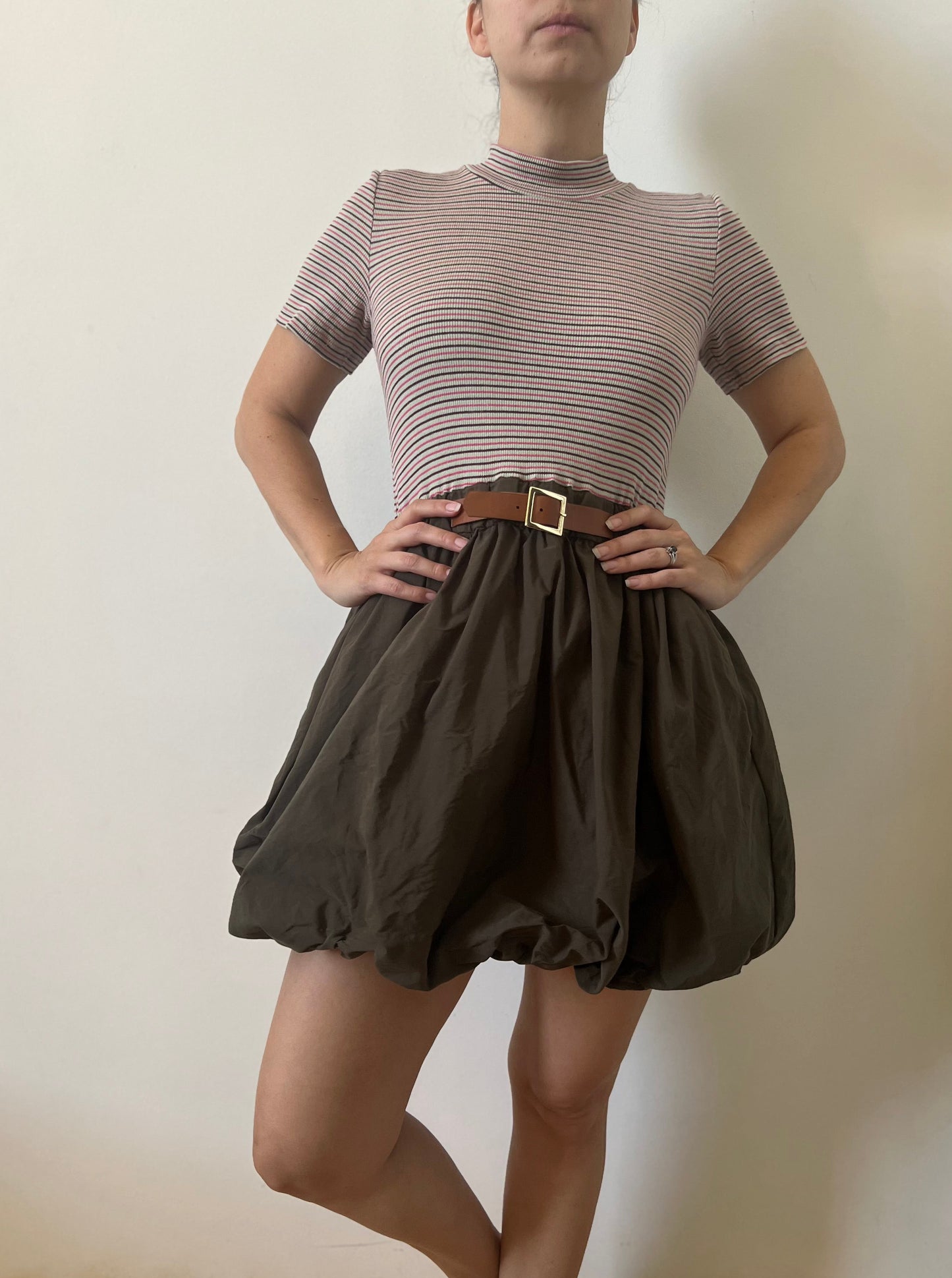 "Maeve" belted Bubble Mini Dress / Size S