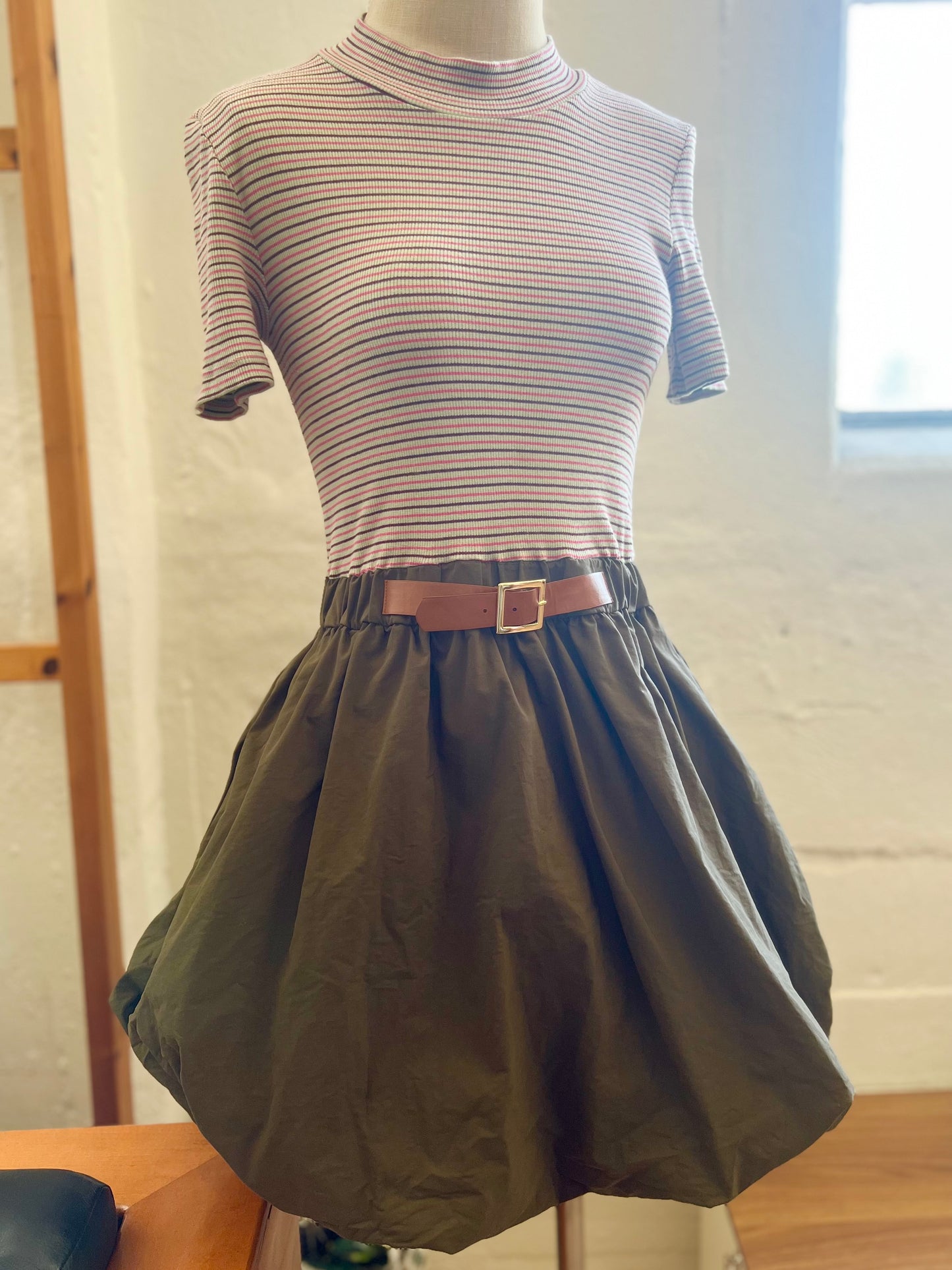 "Maeve" belted Bubble Mini Dress / Size S