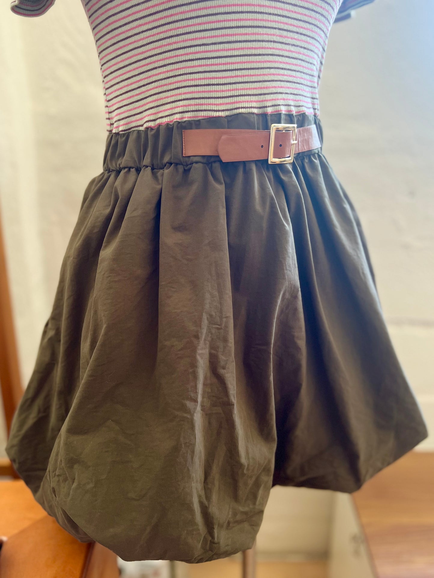 "Maeve" belted Bubble Mini Dress / Size S