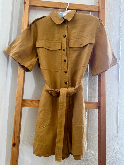 "Banana Republic" Safari Utility LINEN Romper with belt / Size S