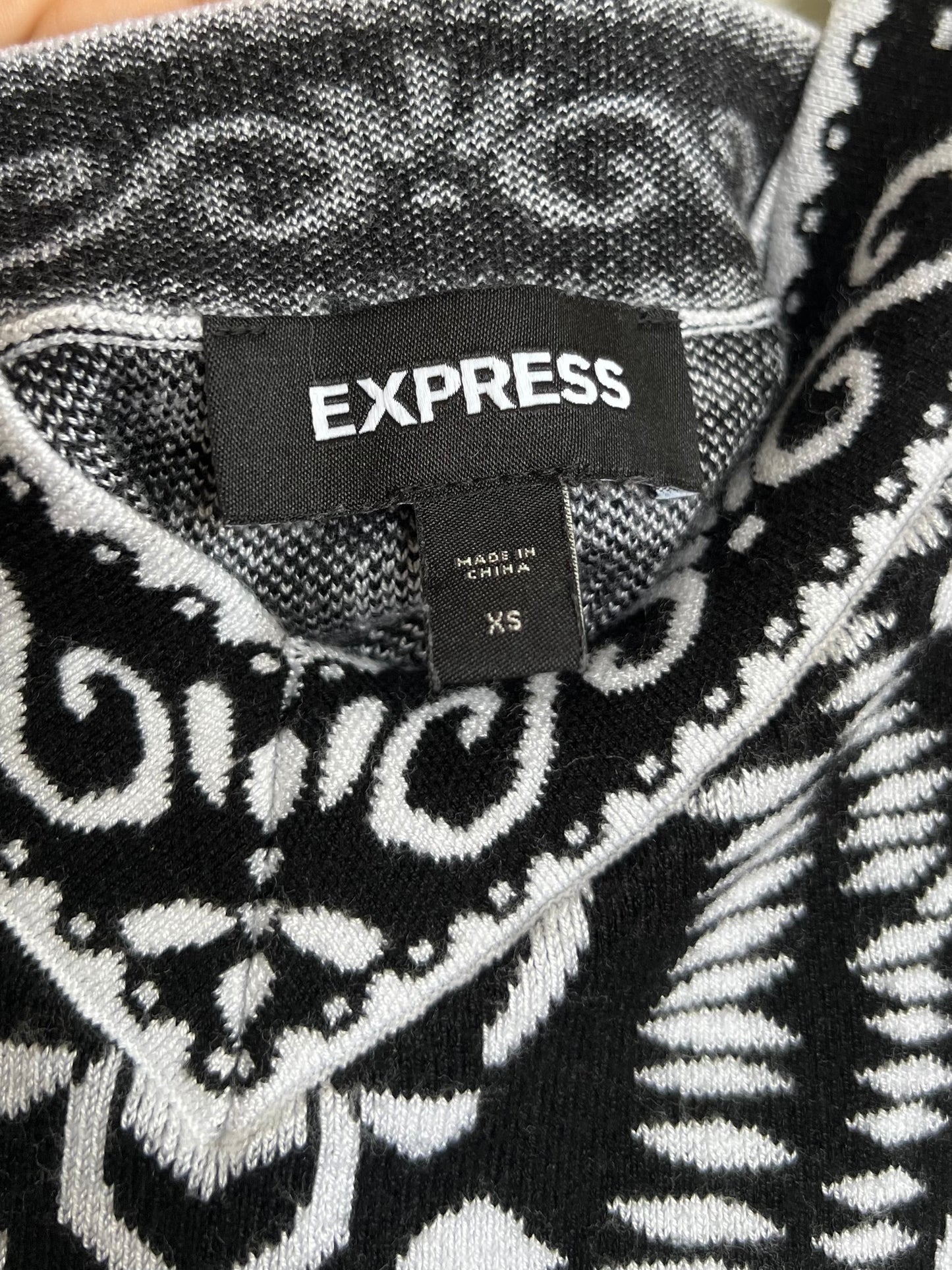 "Express" black & white patterned tank top - Size S