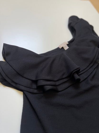 "H&M" one shoulder ruffle bodysuit - Size S