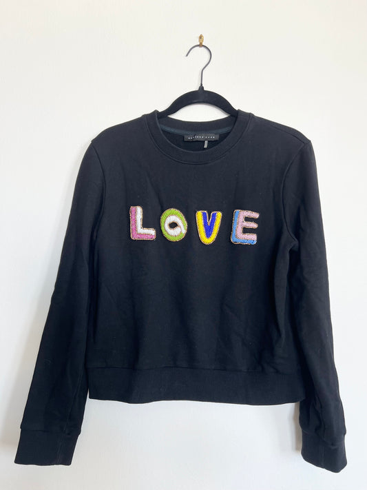 "Endless rose" black sweater - Size S