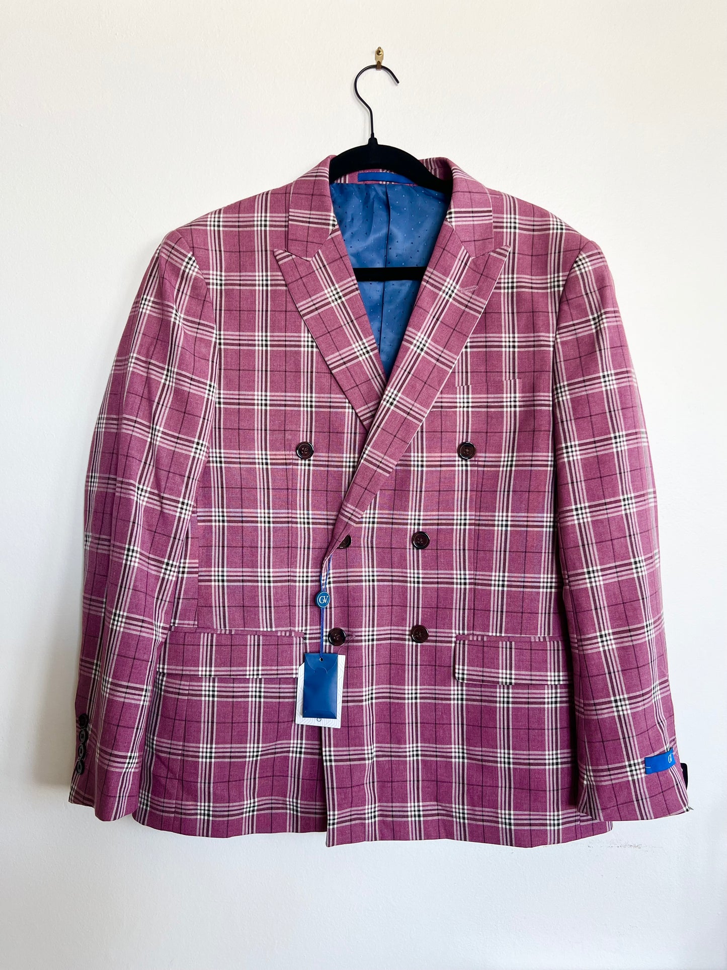 "Gino Vitale" slim fit pink suit - Size 40s/34w