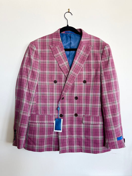 "Gino Vitale" slim fit pink suit - Size 40s/34w