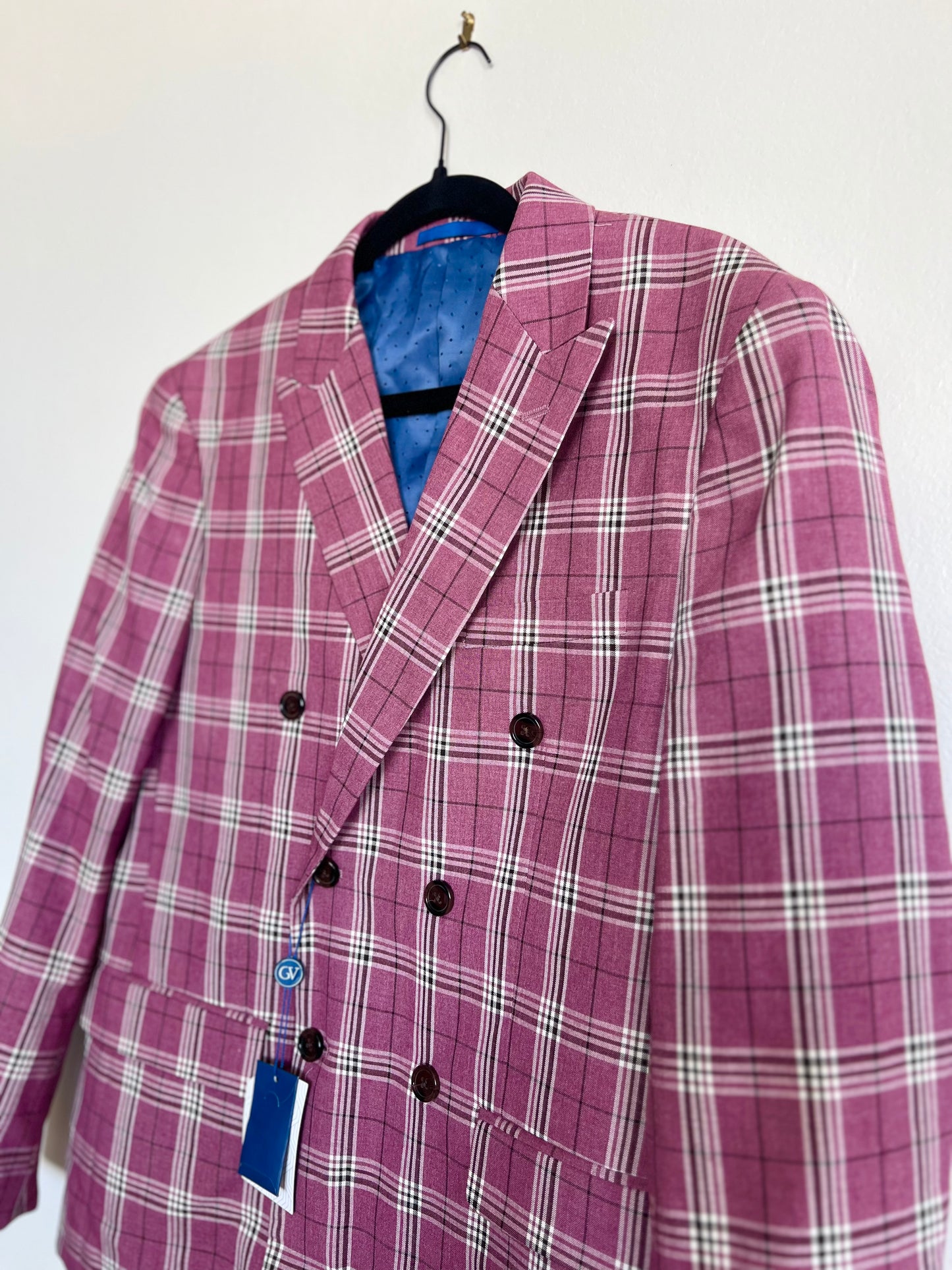 "Gino Vitale" slim fit pink suit - Size 40s/34w