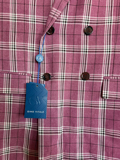 "Gino Vitale" slim fit pink suit - Size 40s/34w