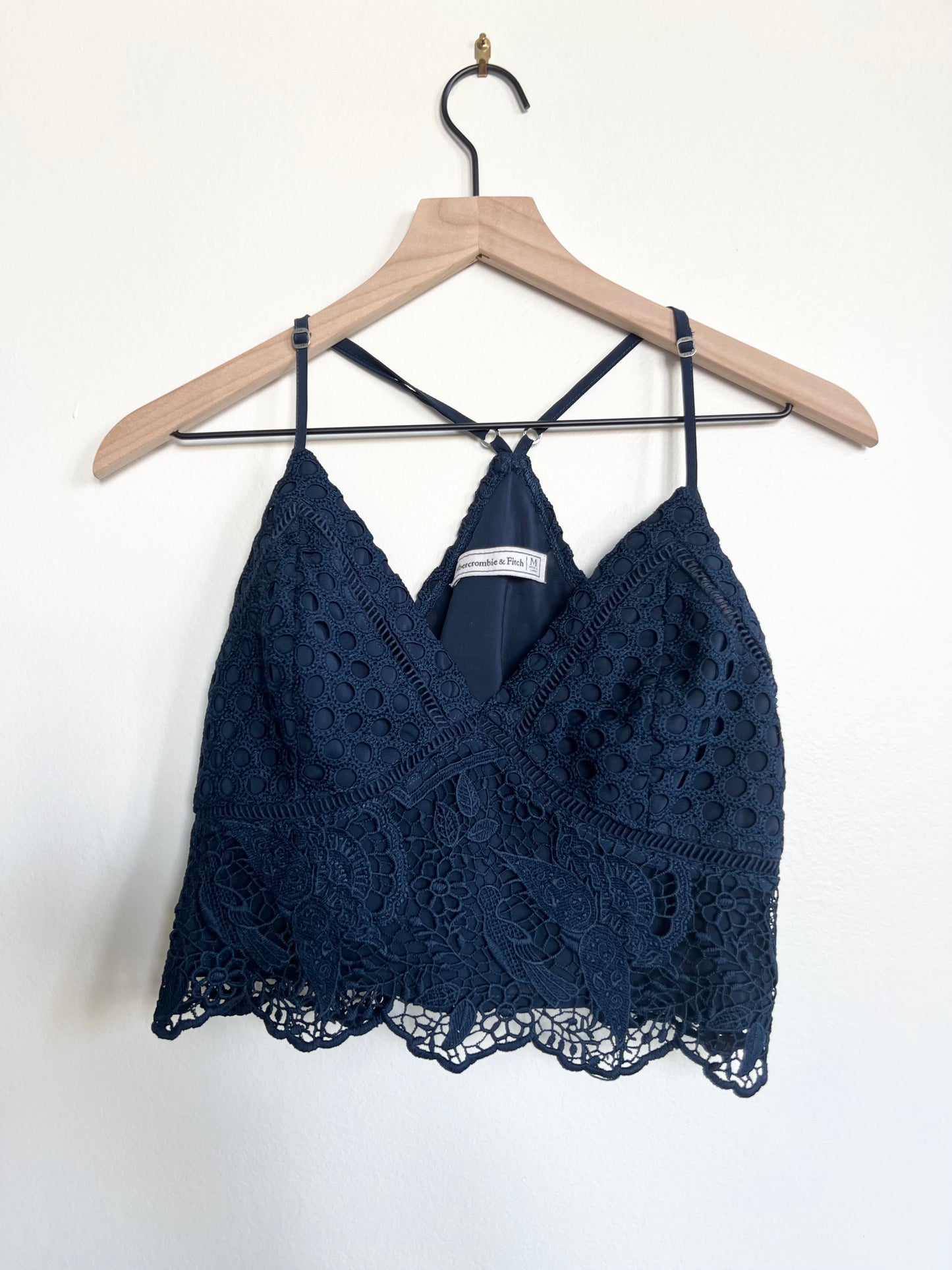 "Abercrombie and Fitch" crochet crop top - Size M