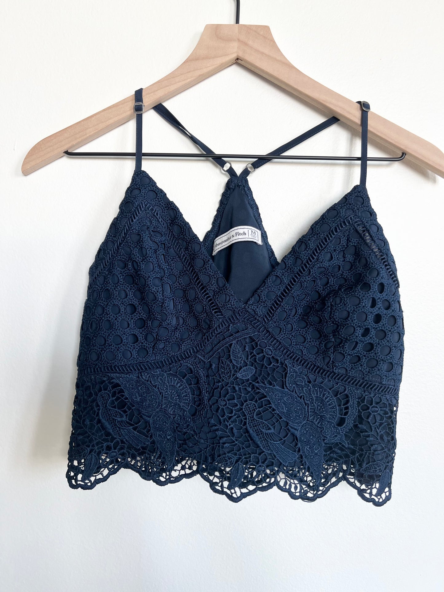 "Abercrombie and Fitch" crochet crop top - Size M
