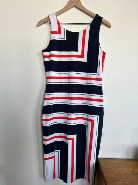 "H&M" Stripes stretch pencil dress - Size M