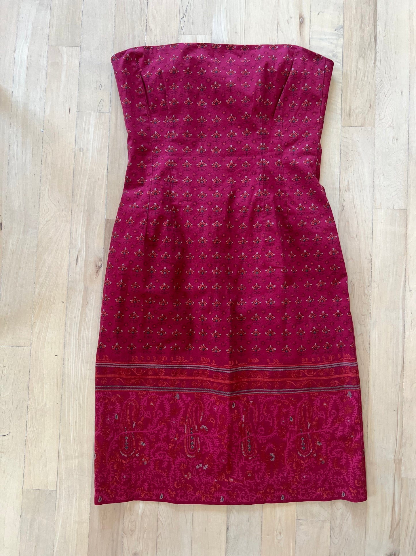 "Ralph Lauren" strapless red mini dress - Size 6