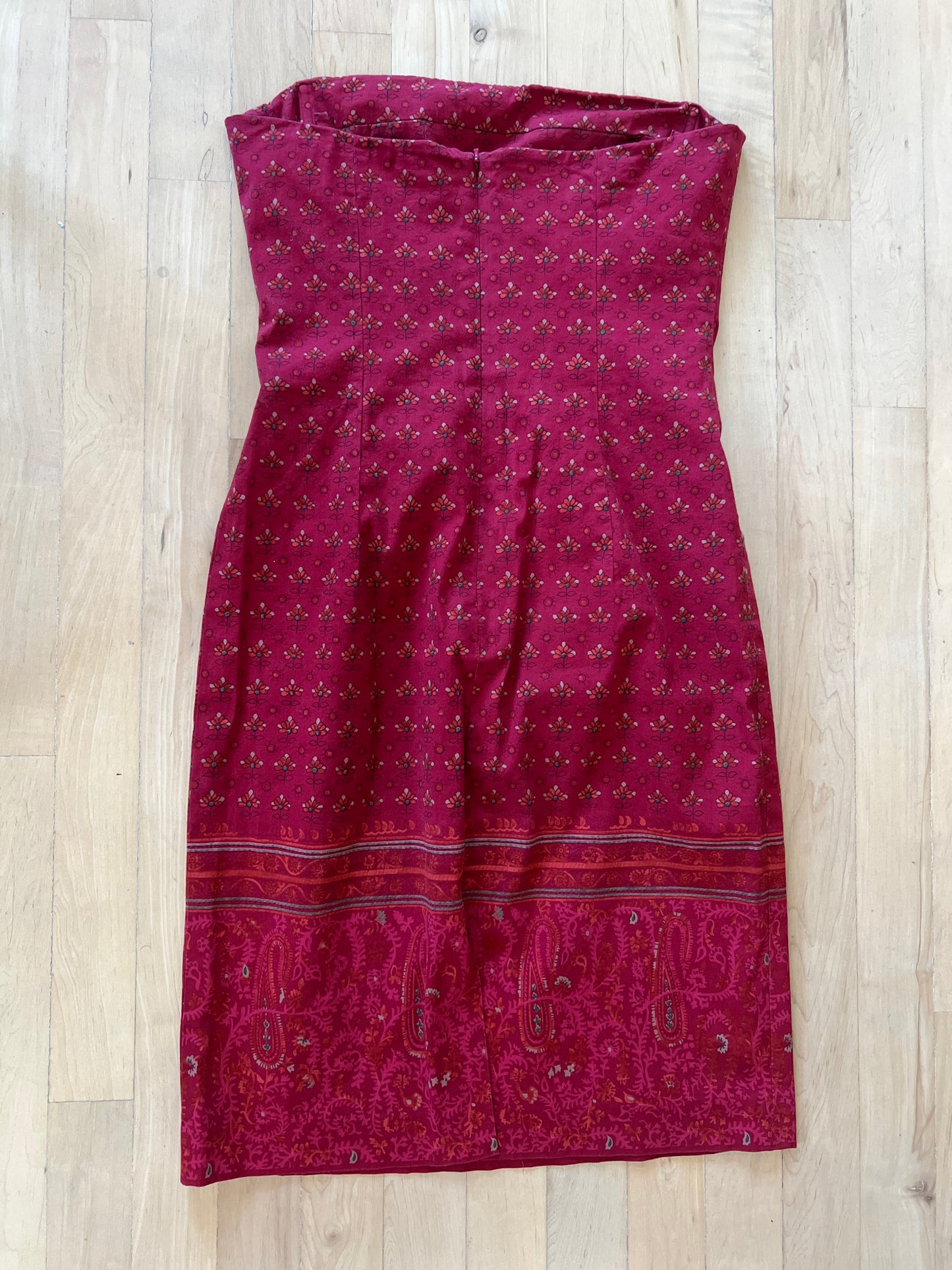 "Ralph Lauren" strapless red mini dress - Size 6
