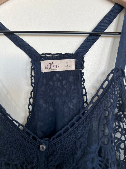 "Hollister" blue lace top - Size S