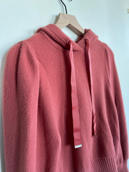 "Express" indian red sweater with hoodie - Size XS