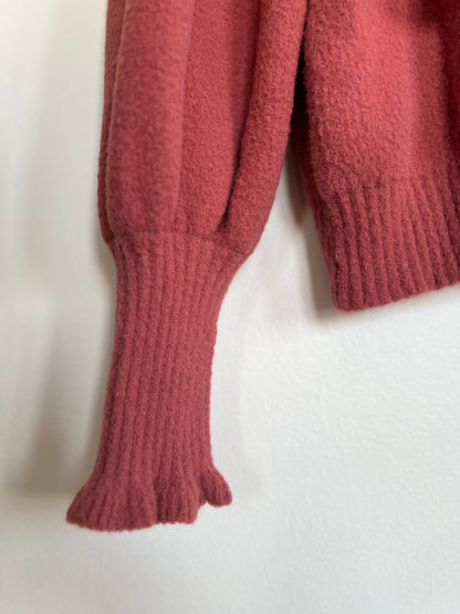 "Express" indian red sweater with hoodie - Size XS