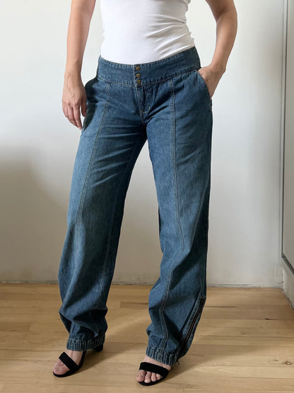 "Tommy jeans" - low waist baggy jeans / Size 7 / 100% cotton