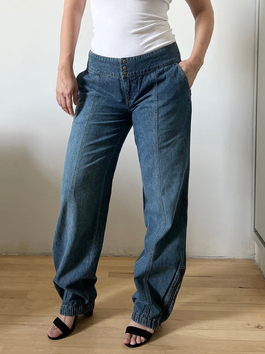 "Tommy jeans" - low waist baggy jeans / Size 7 / 100% cotton