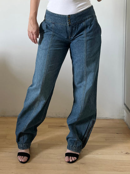 "Tommy jeans" - low waist baggy jeans / Size 7 / 100% cotton