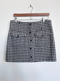 "WAYF" Herringbone Checkered Tailored Mini Skirt - Size L